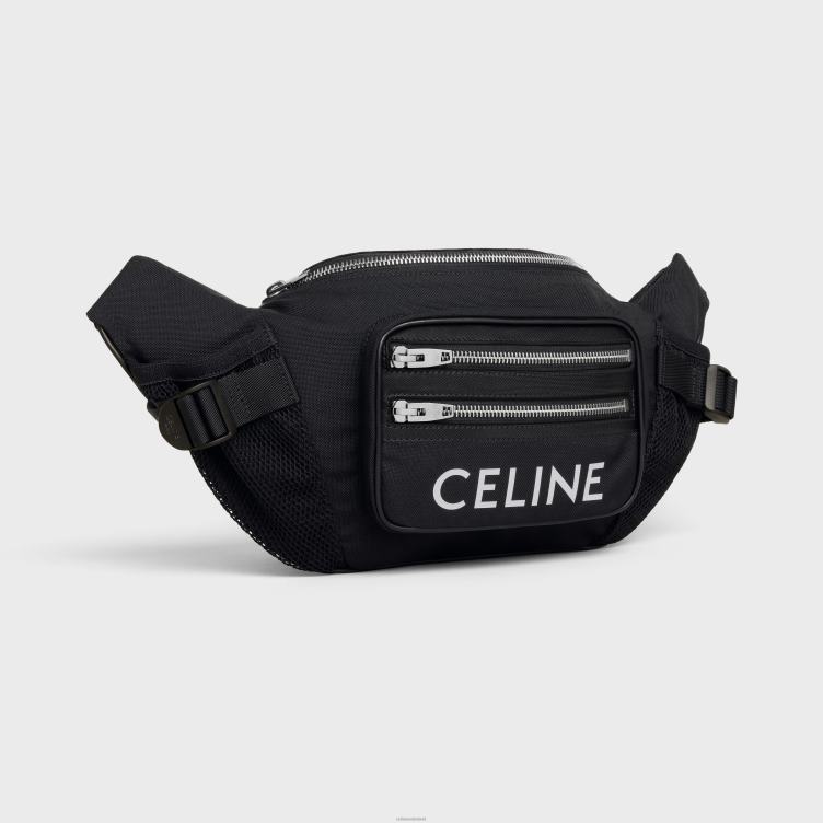 CELINE zwart Heuptasje trekking van nylon met print 4TLH82107