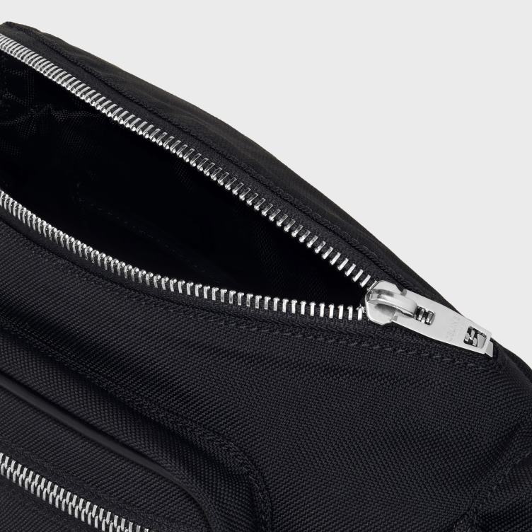 CELINE zwart Heuptasje trekking van nylon met print 4TLH82107