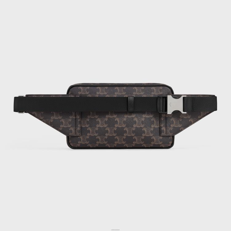 CELINE zwart Heuptasje van triomphe canvas en kalfsleer 4TLH82080