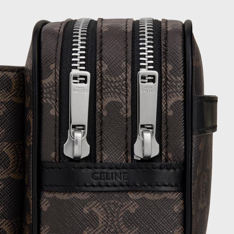 CELINE zwart Heuptasje van triomphe canvas en kalfsleer 4TLH82080