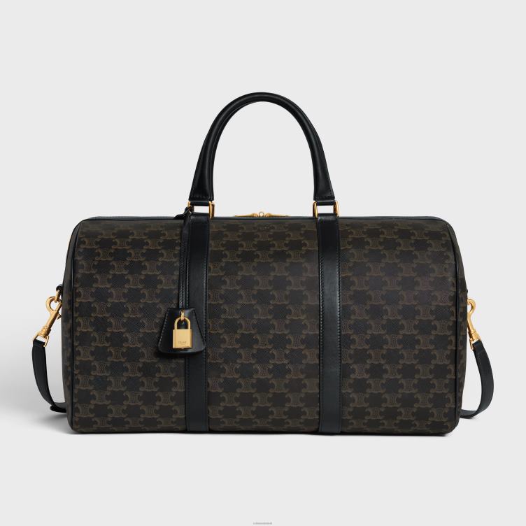 CELINE zwart medium reistas van triomphe canvas en kalfsleer 4TLH82088