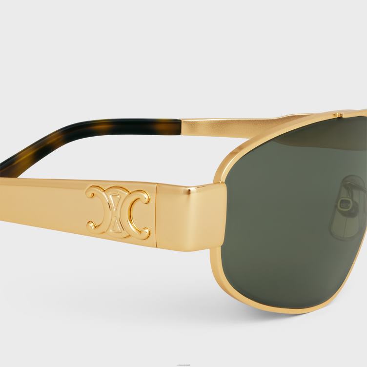CELINE goud/groen triomphe metal 03 zonnebril van metaal 4TLH82184