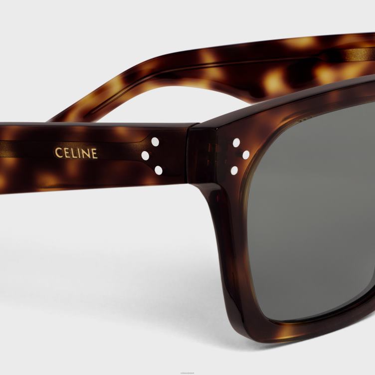 CELINE karamel havana 45 zonnebril met zwart frame van acetaat 4TLH82190