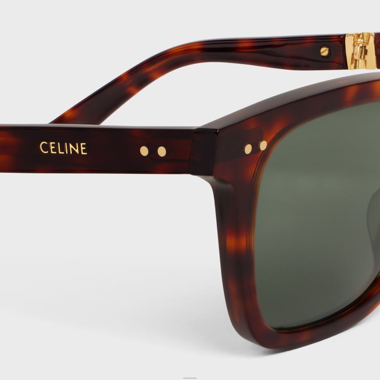 CELINE rode havana 44 zonnebril met zwart frame van acetaat met metaal 4TLH82216