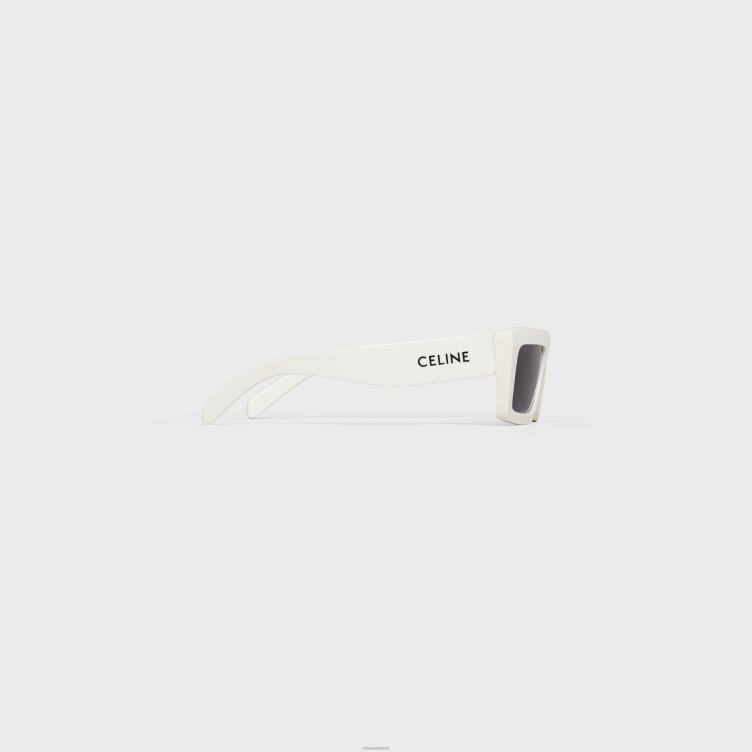 CELINE wit monochroms 02 zonnebril van acetaat 4TLH82230