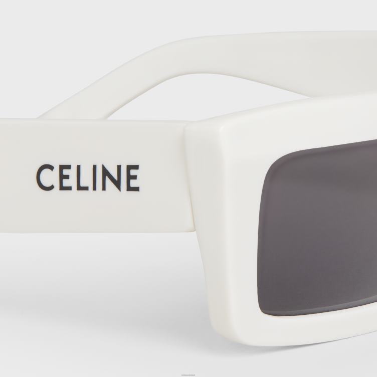 CELINE wit monochroms 02 zonnebril van acetaat 4TLH82230