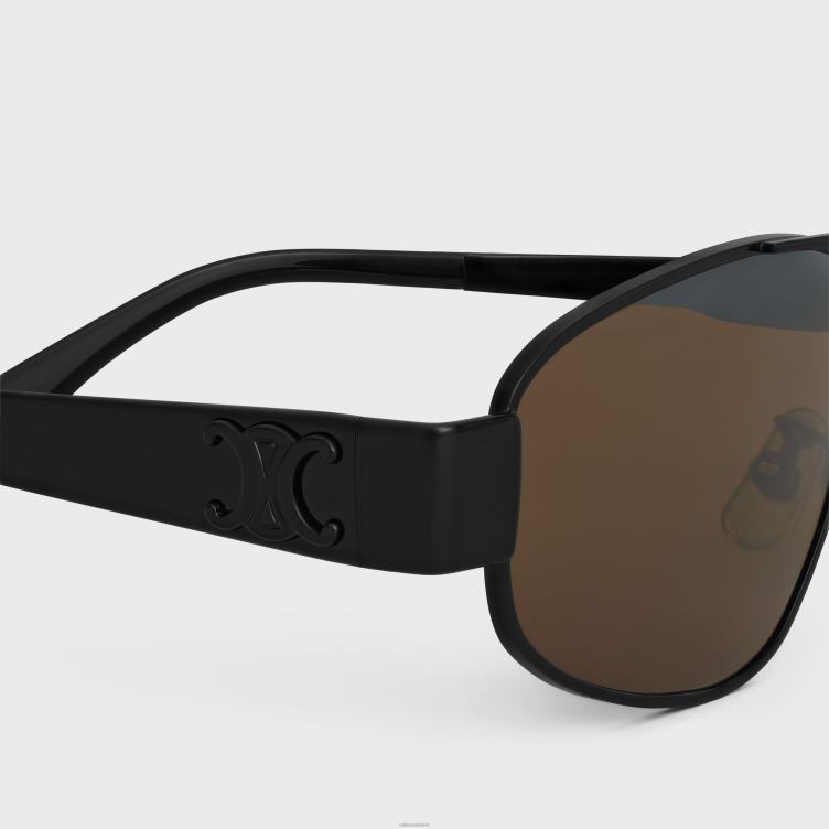 CELINE zwart bruin triomphe metal 03 zonnebril van metaal 4TLH82183