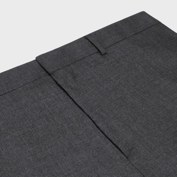 CELINE antraciet rechte broek van kasjmierstof 4TLH81892