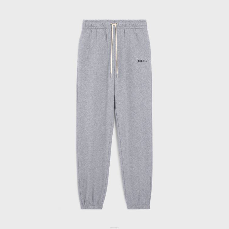 CELINE grijs zwart -geborduurde trainingsbroek van katoen 4TLH82020