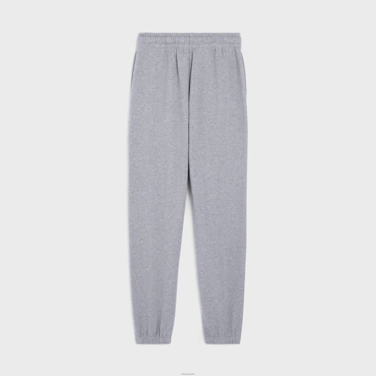 CELINE grijs zwart -geborduurde trainingsbroek van katoen 4TLH82020