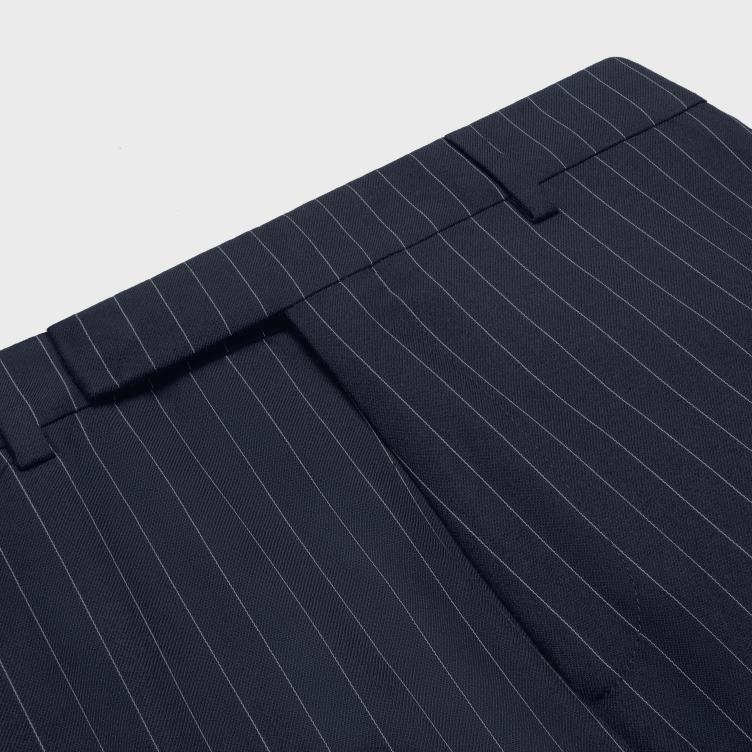 CELINE marine/craie klassieke broek van gestreepte kasjmierwol 4TLH81902