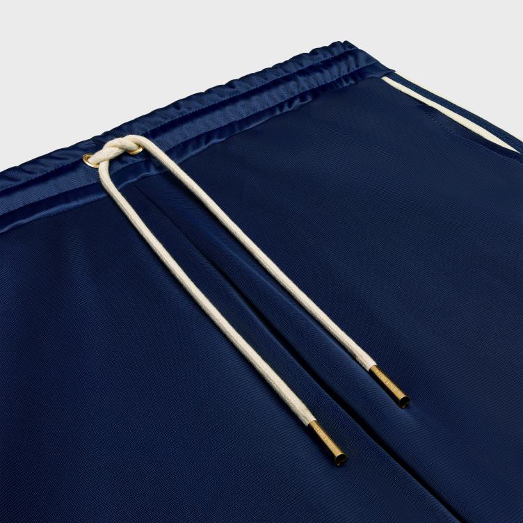 CELINE marineblauw/gebroken wit trainingsbroek van dubbelzijdige jersey 4TLH81827