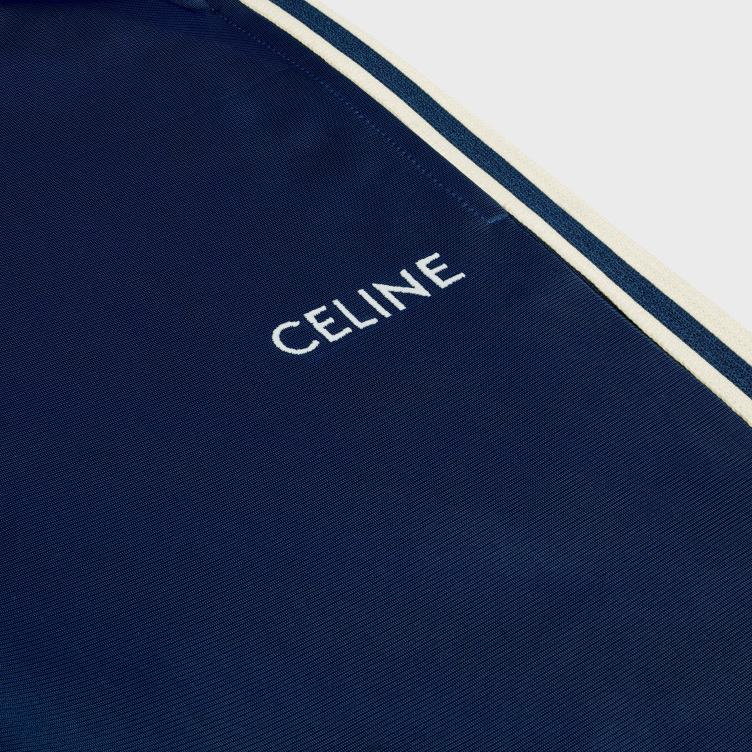CELINE marineblauw/gebroken wit trainingsbroek van dubbelzijdige jersey 4TLH81827