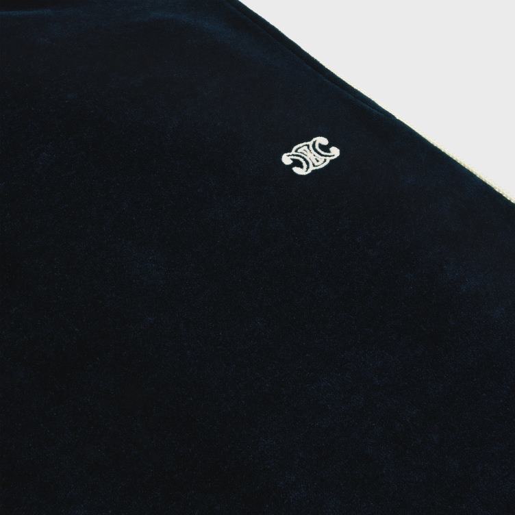 CELINE middernacht/ecru trainingsbroek van fluwelen jersey 4TLH82013