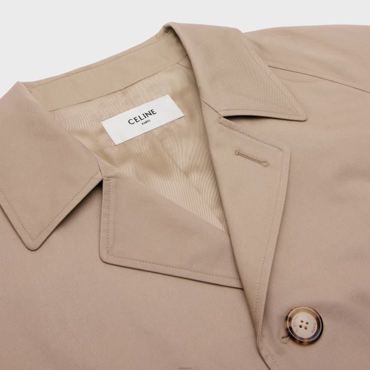 CELINE beige Oversized mac-jas van technisch katoen 4TLH81861