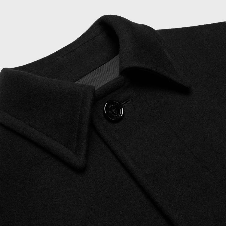 CELINE zwart Mac-jas van dubbelzijdige kasjmierwol 4TLH81859