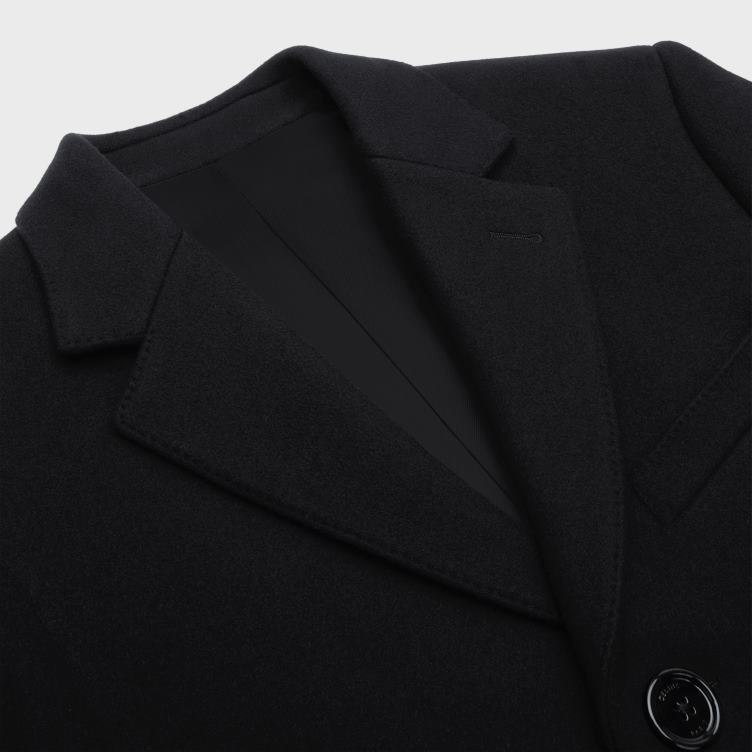 CELINE zwart boxy jas van vilt 4TLH81862