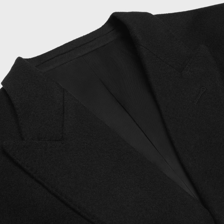 CELINE zwart klassieke jas van wollen stof 4TLH81858