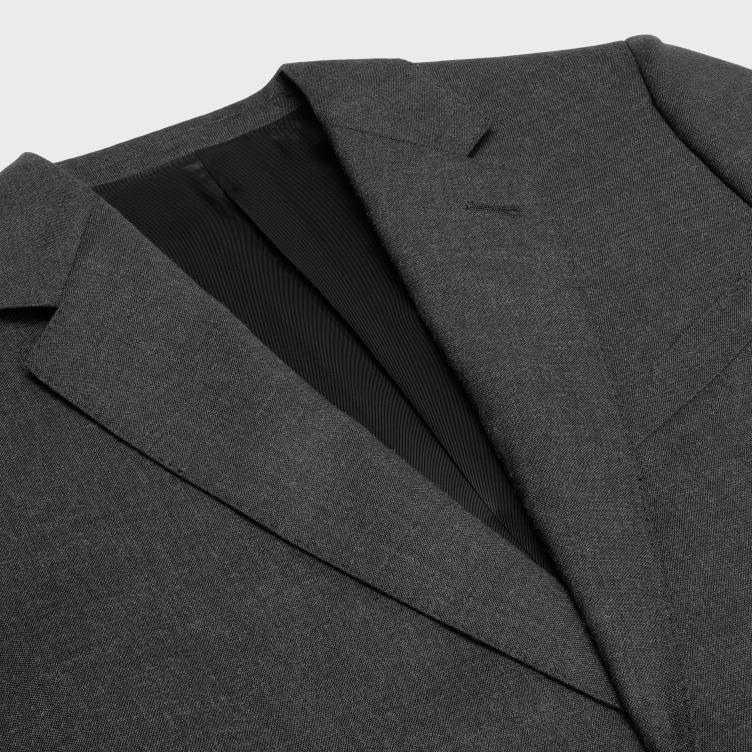 CELINE antraciet klassiek jasje van lichtgewicht wol 4TLH81871