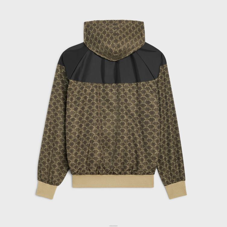 CELINE beige/zwart blousonjack van nylon met monogram 4TLH81855