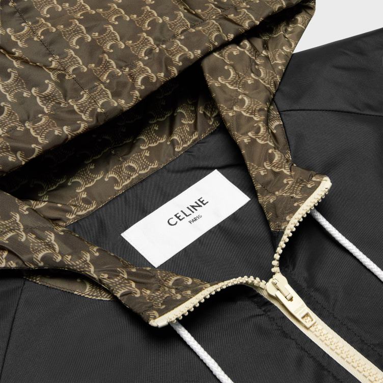 CELINE beige/zwart blousonjack van nylon met monogram 4TLH81855