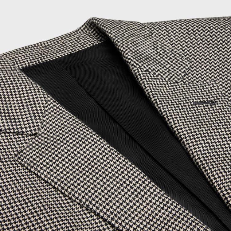 CELINE craie/noir Boxy jasje van kasjmierwol 4TLH81788