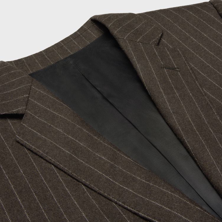 CELINE kastanje/craie carnaby jasje in jasje van gestreept flanel 4TLH81878