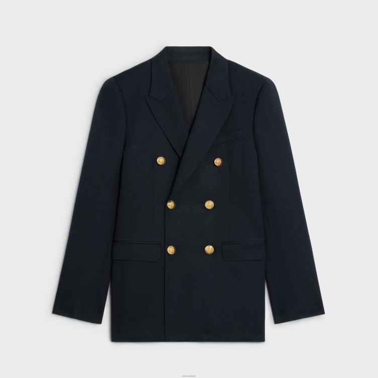 CELINE marine klassiek jasje van diagonale wol 4TLH81883