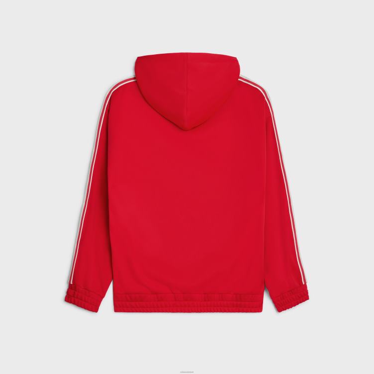 CELINE rood/gebroken wit trainingsjack van dubbelzijdige jersey 4TLH81953