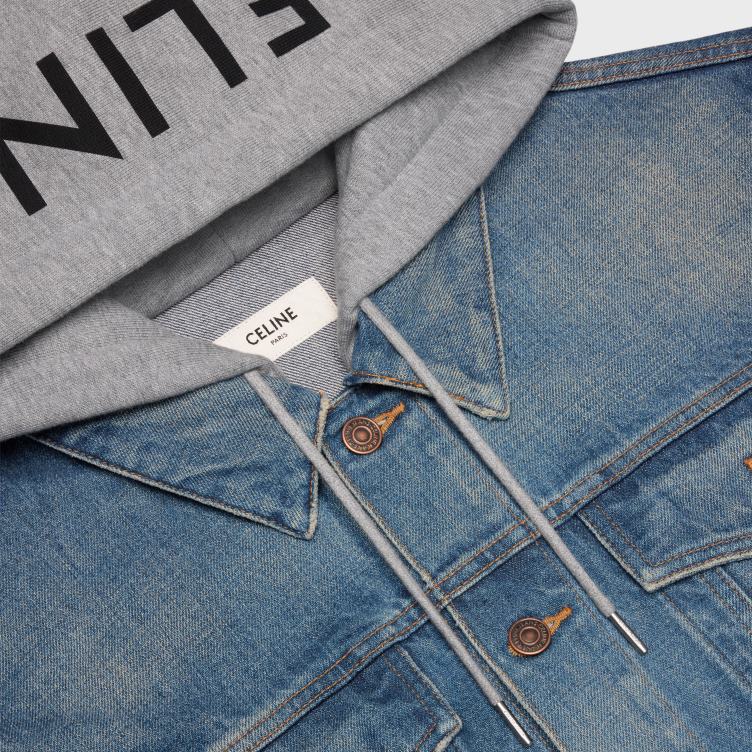 CELINE unie wassen truckerjack van denim 4TLH81856