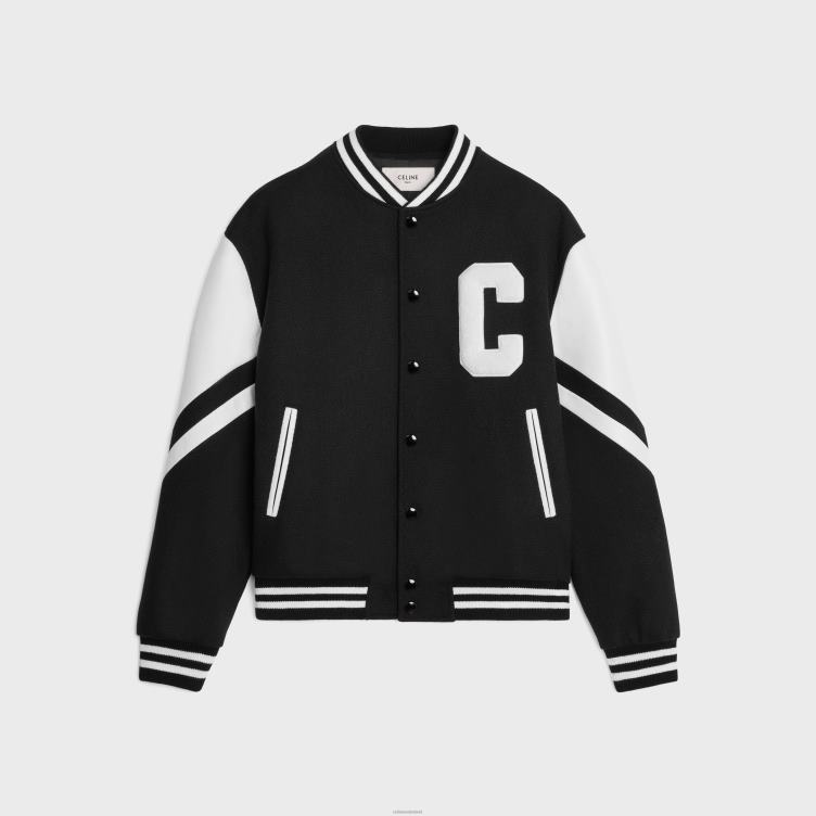 CELINE zwart Jackson teddyjack van getextureerde wol 4TLH81775