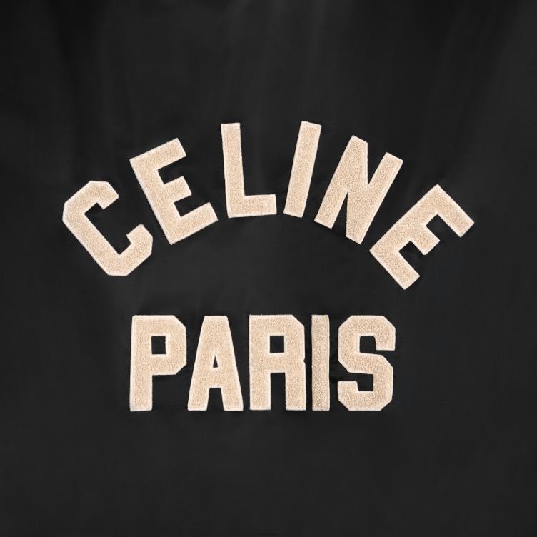 CELINE zwart Oversized teddyjack met capuchon van nylon 4TLH81853