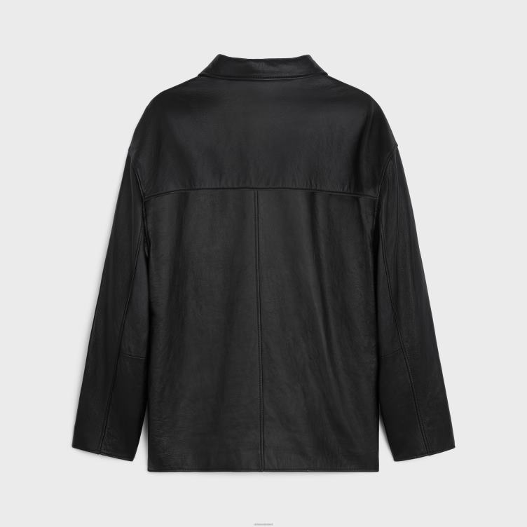 CELINE zwart Politieagentenjack van zacht lamsleer 4TLH81779