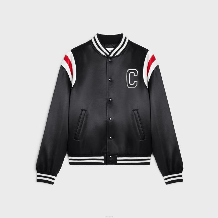 CELINE zwart bomberjack van dik satijn 4TLH81843