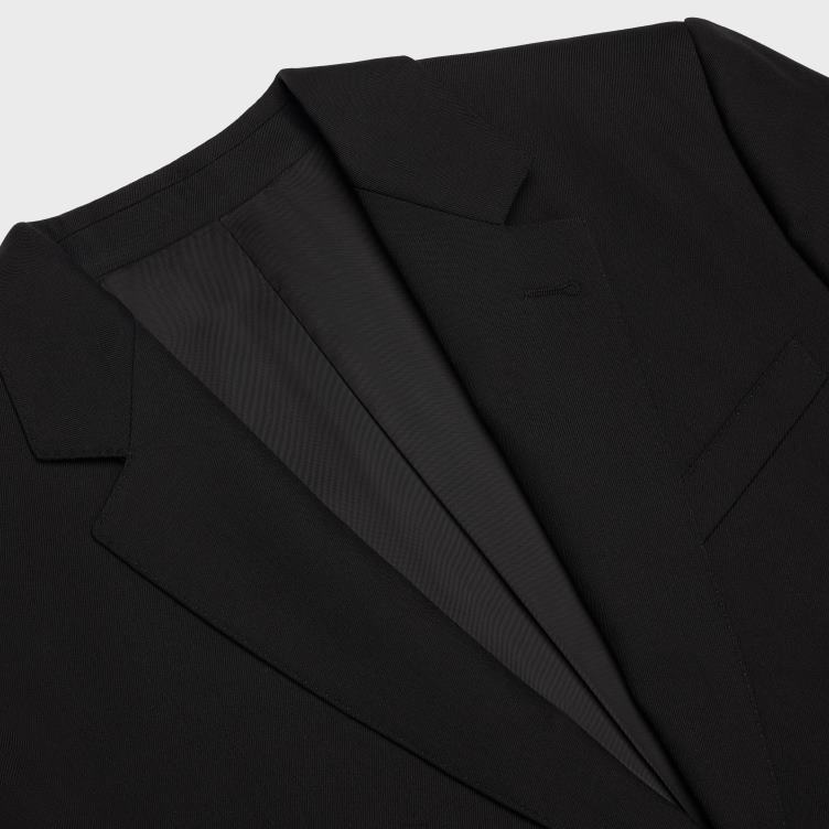 CELINE zwart boxy jasje van gabardinewol 4TLH81884