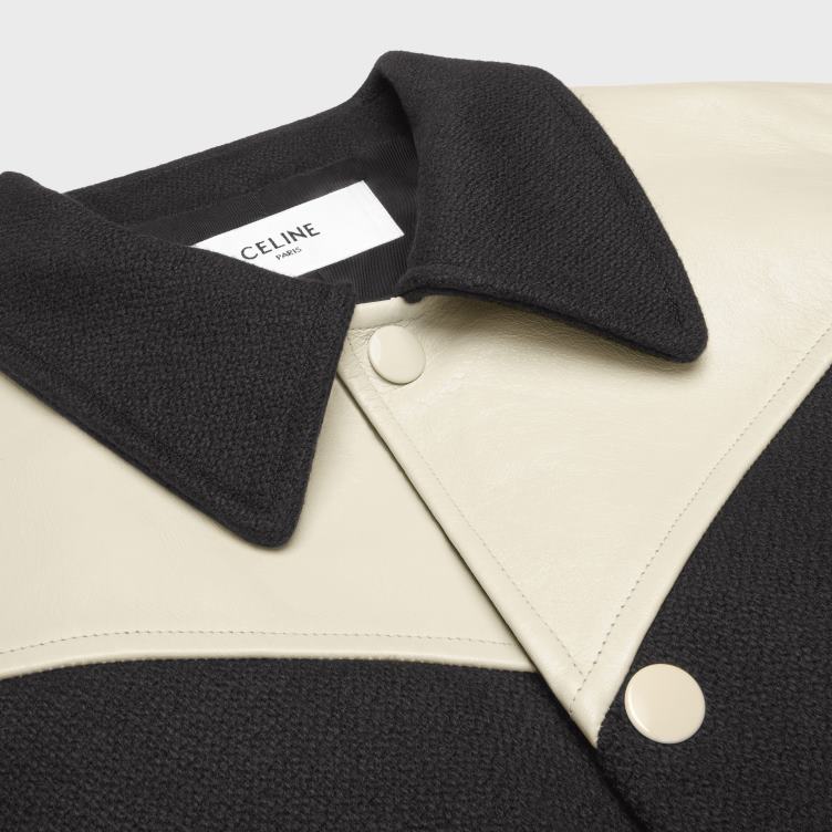 CELINE zwart jack teddyjack van gepantserde wol 4TLH81834