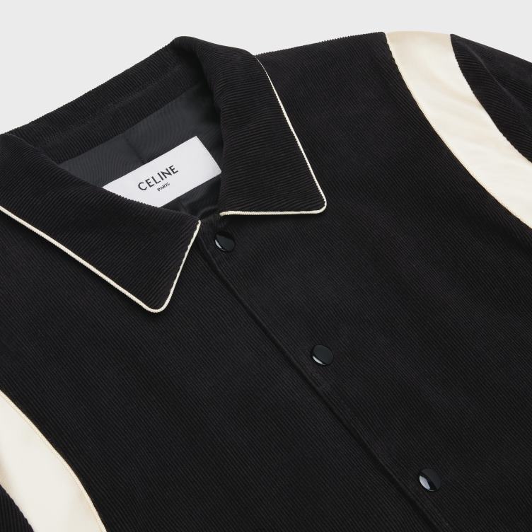 CELINE zwart teddyjack van corduroy 4TLH81833