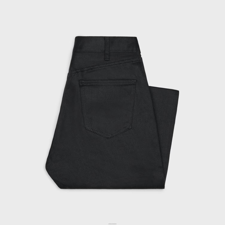 CELINE puur zwart Lou jeans van denim met wassing 4TLH81997