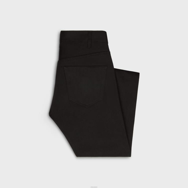 CELINE vintage puur zwart Lou jeans van denim met een pure zwarte wassing 4TLH81998