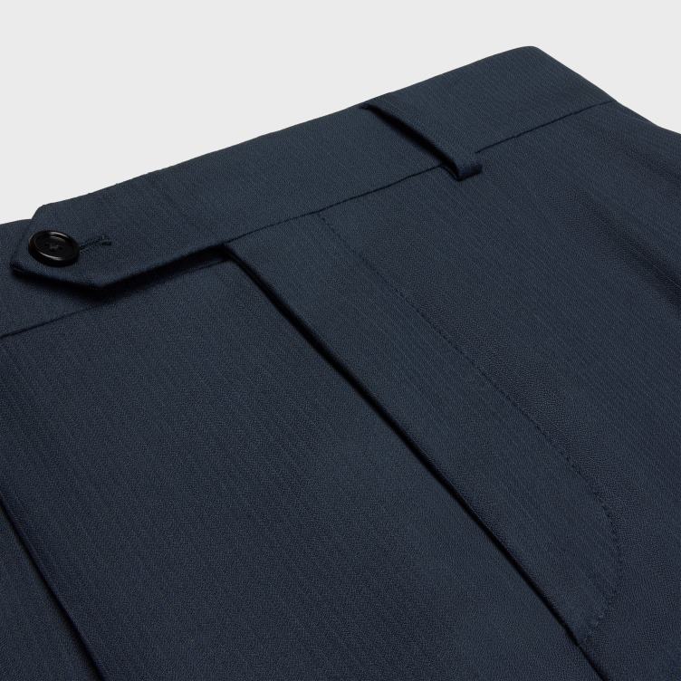 CELINE donker marine short van gestreepte wol 4TLH8589