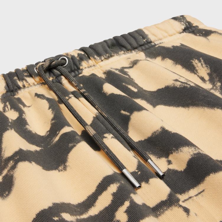 CELINE grijs/beige/zwart Een short van tie-dye katoenfleece 4TLH82026