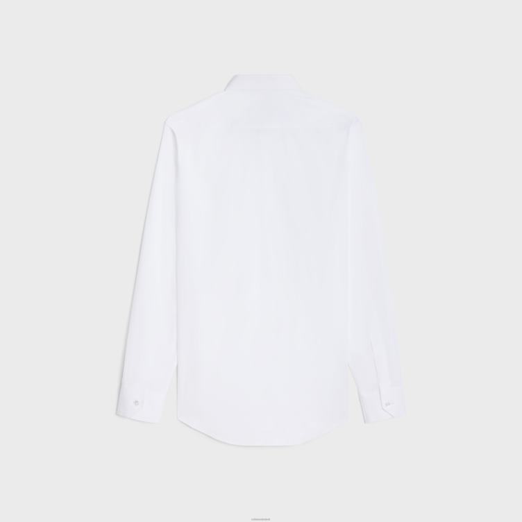 CELINE wit losvallend overhemd van katoenen popeline 4TLH81799