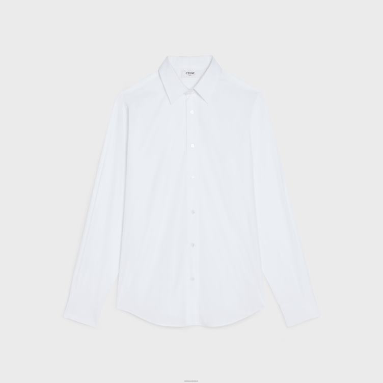 CELINE wit losvallend overhemd van katoenen popeline 4TLH81916