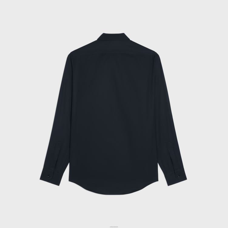 CELINE zwart losvallend overhemd van katoenen popeline 4TLH81912