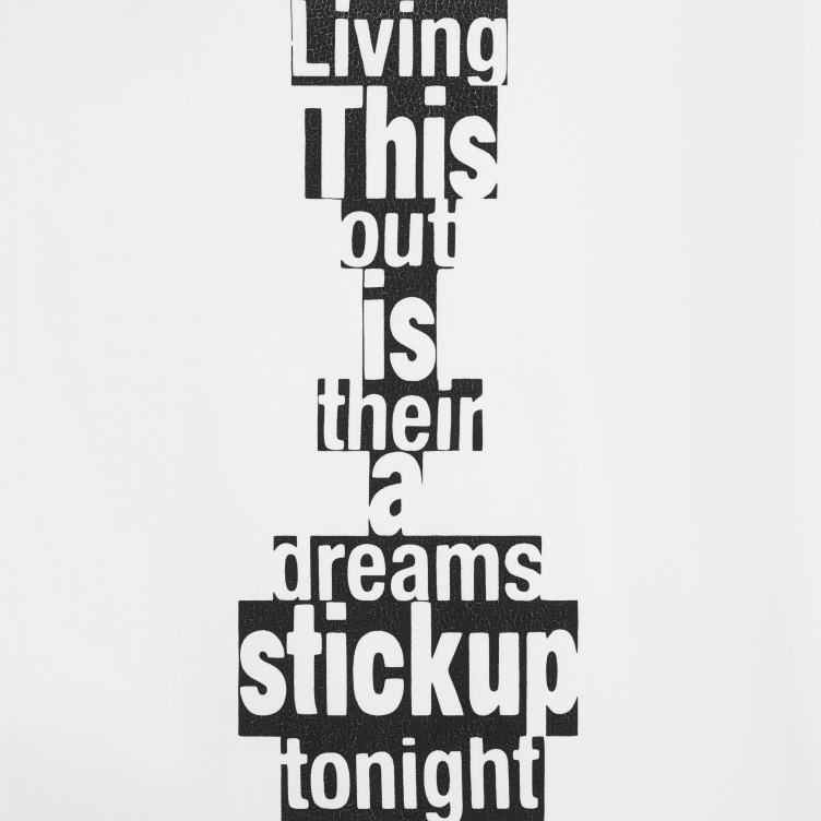 CELINE gebroken wit/zwart Dash Snow los T-shirt van jersey katoen 4TLH81814