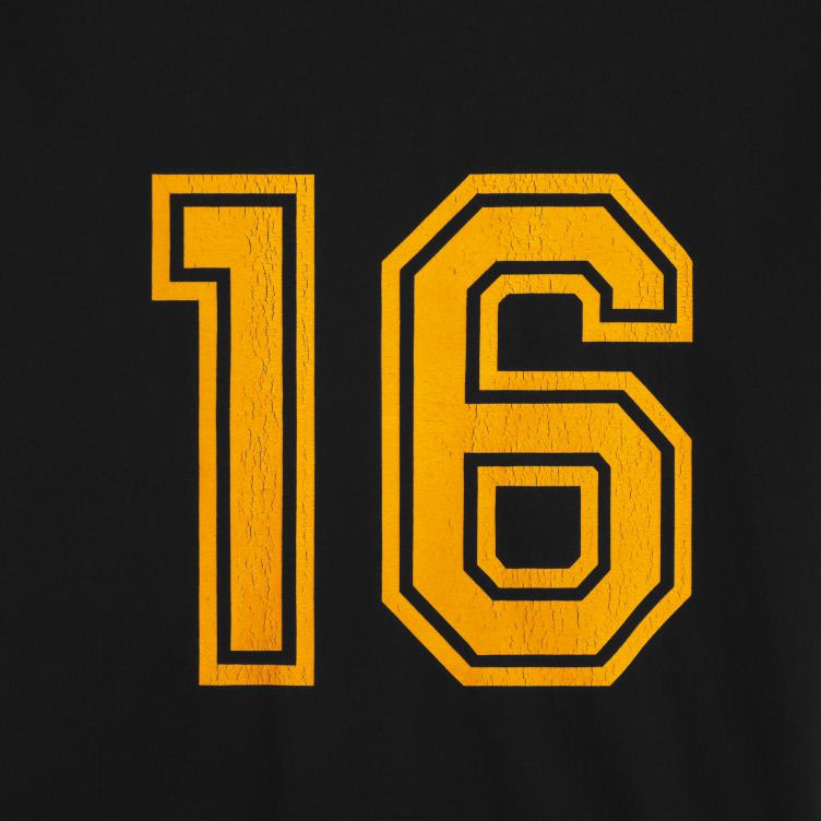 CELINE zwart/goudgeel 16 los T-shirt van katoenen jersey 4TLH81928