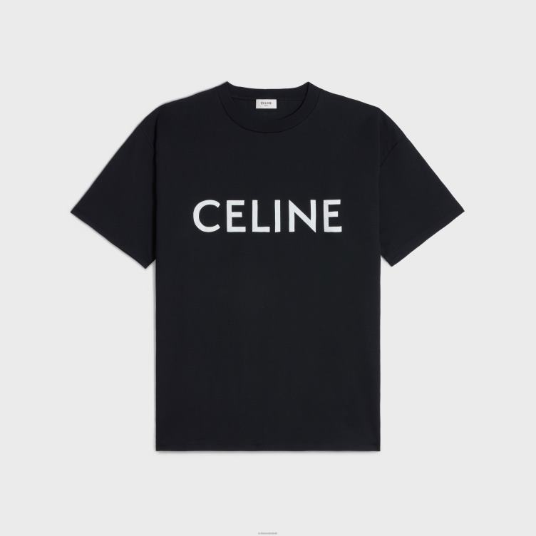 CELINE zwart wit Een los T-shirt van katoenen jersey 4TLH81932