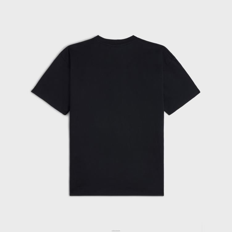 CELINE zwart wit Een los T-shirt van katoenen jersey 4TLH81932