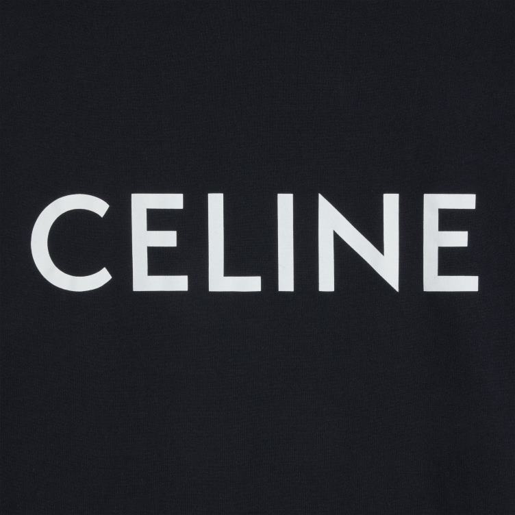 CELINE zwart wit Een los T-shirt van katoenen jersey 4TLH81932