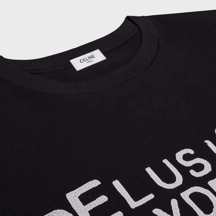 CELINE zwart wit Waanzinnig dagdroom-T-shirt van katoen 4TLH81813